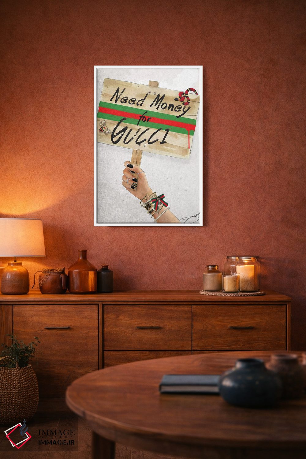 تابلو دکوراتیو نیاز به گوچی اثر استودیو وان - D4W