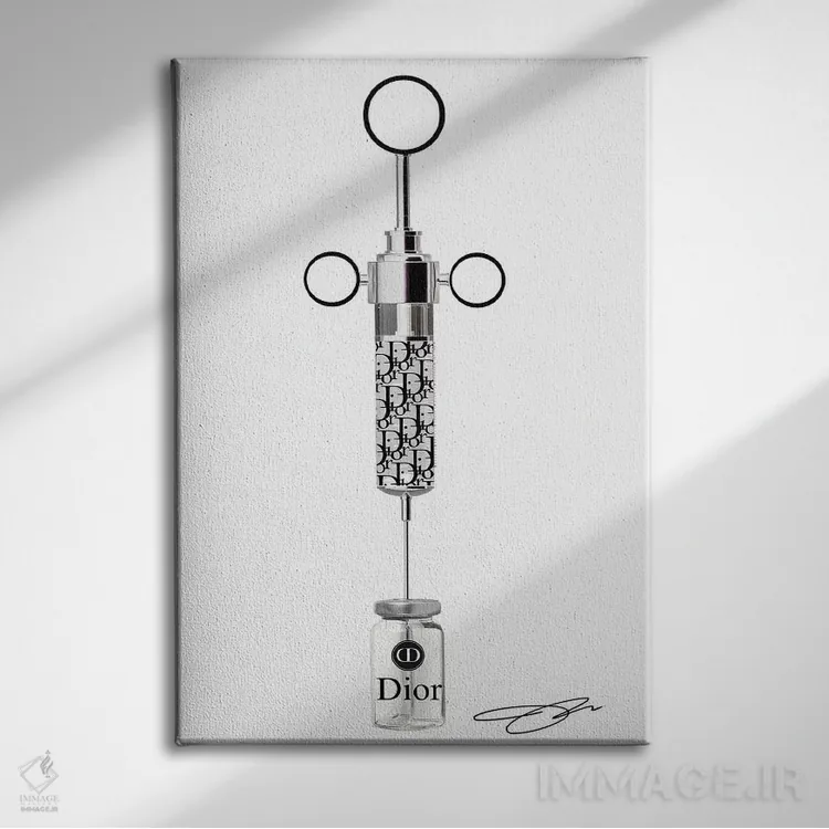 تابلو دکوراتیو شات دیور اثر استودیو وان - نمای روبهرو روی دیوار