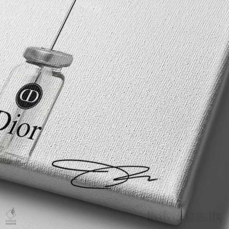 تابلو دکوراتیو شات دیور اثر استودیو وان - نمای نزدیک بافت بوم