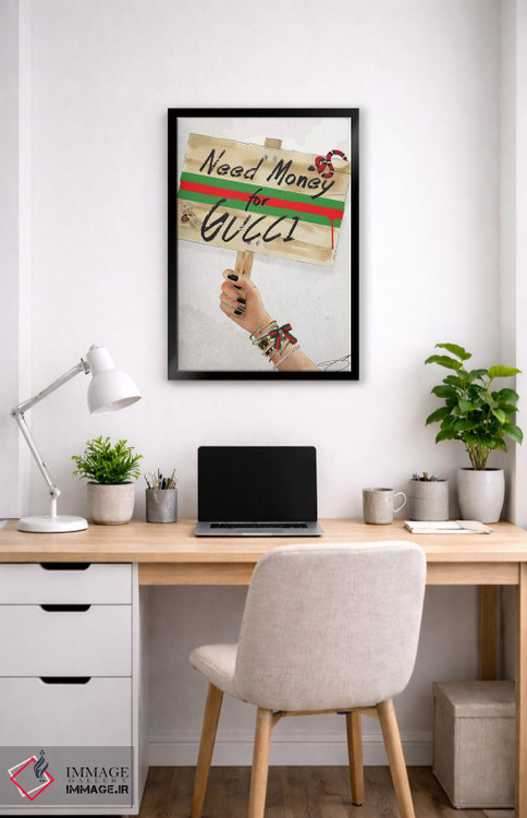 تابلو دکوراتیو نیاز به گوچی اثر استودیو وان - D6B