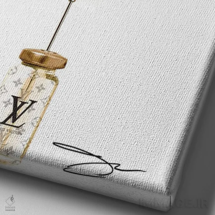 تابلو دکوراتیو شات لویی اثر استودیو وان - نمای نزدیک بافت بوم