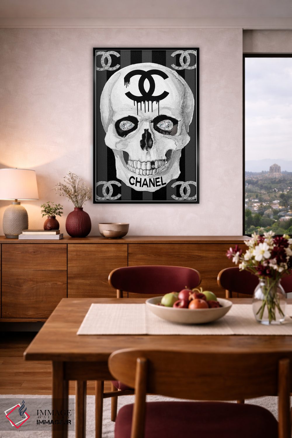 تابلو دکوراتیو جمجمه شنل اثر استودیو وان - D3B