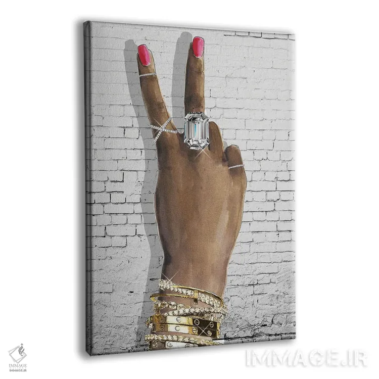 تابلو دکوراتیو صلح و عشق اثر استودیو وان - نمای پرسپکتیو محصول