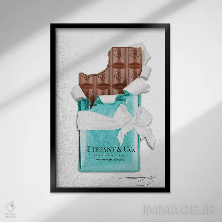 تابلو دکوراتیو اشتیاق به الماس ها اثر استودیو وان - نمای قابدار مشکی