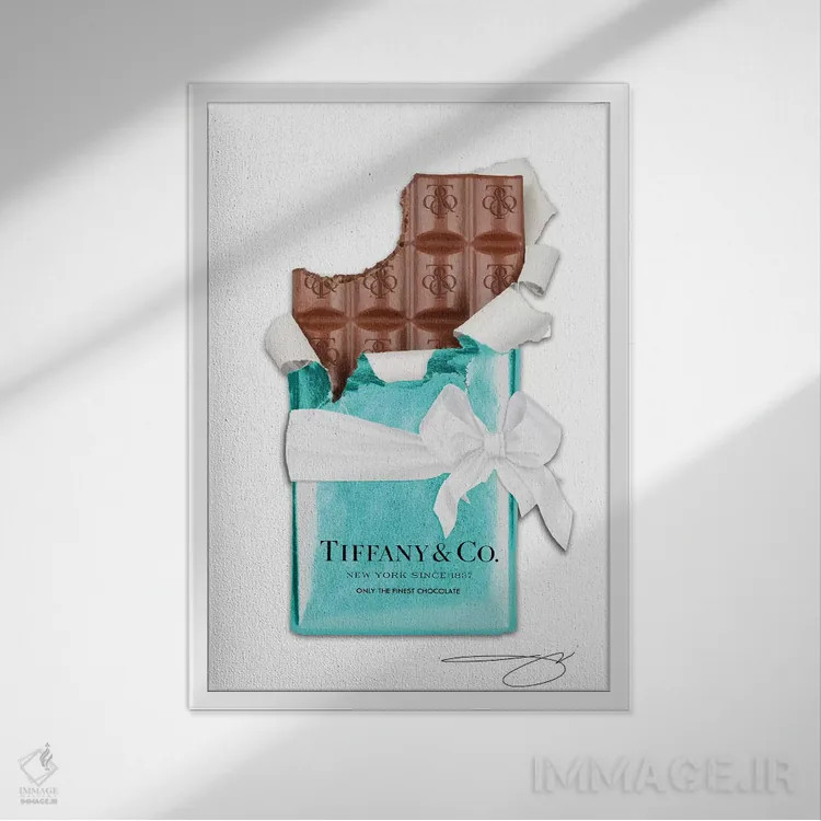 تابلو دکوراتیو اشتیاق به الماس ها اثر استودیو وان - نمای قابدار سفید