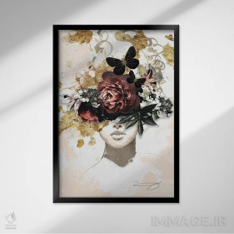 تابلو انتزاعی در رویاهایم اثر استودیو وان - نمای قابدار مشکی