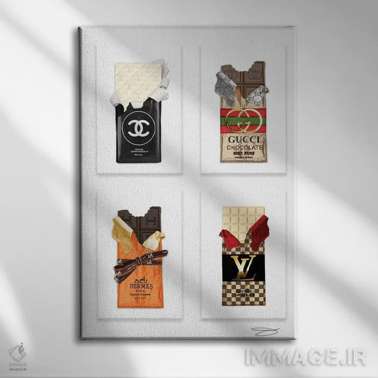 تابلو دکوراتیو اشتیاق برای لباس های سفارشی اثر استودیو وان - نمای روبهرو روی دیوار