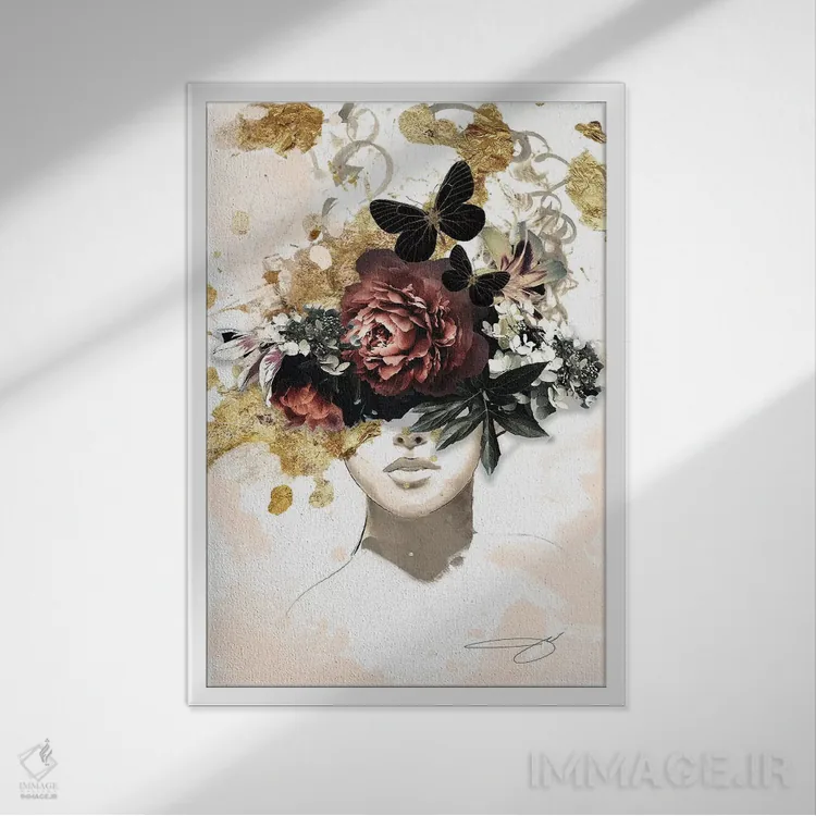 تابلو انتزاعی در رویاهایم اثر استودیو وان - نمای قابدار سفید