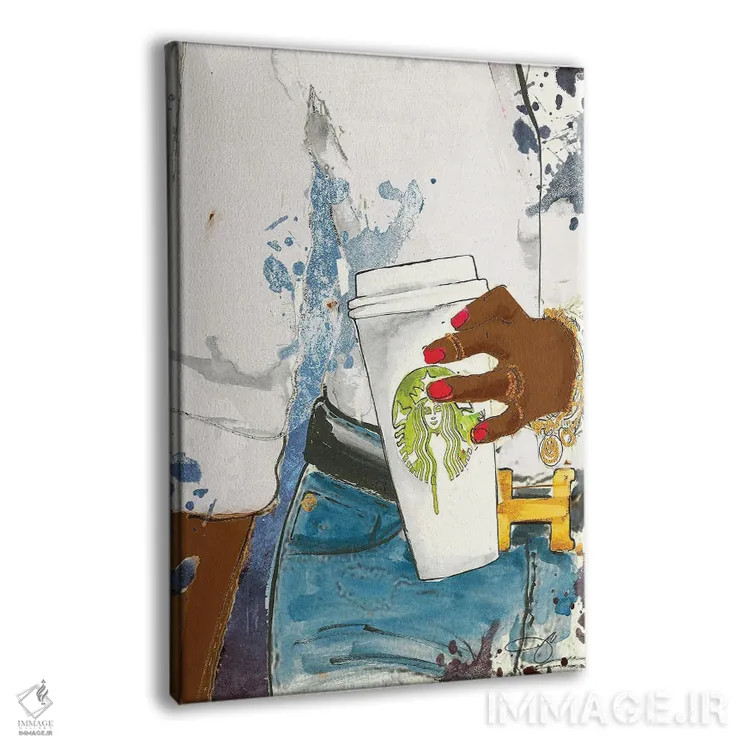 تابلو دکوراتیو ایمان به استارباکس اثر استودیو وان - نمای پرسپکتیو محصول