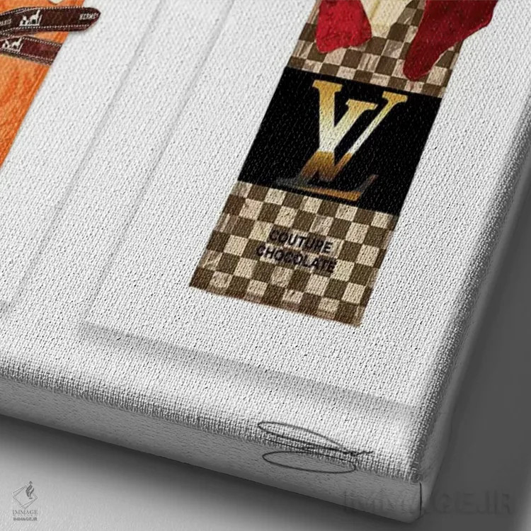 تابلو دکوراتیو اشتیاق برای لباس های سفارشی اثر استودیو وان - نمای نزدیک بافت بوم