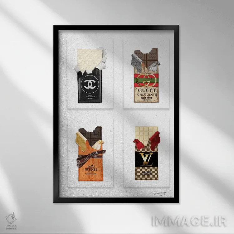 تابلو دکوراتیو اشتیاق برای لباس های سفارشی اثر استودیو وان - نمای قابدار مشکی