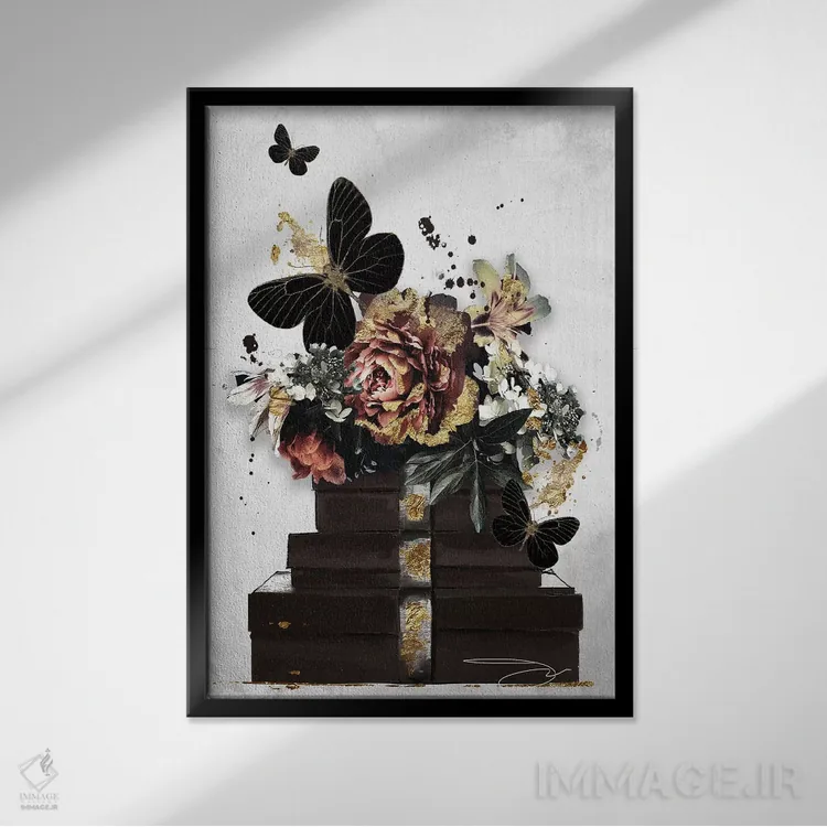 تابلو انتزاعی مرا باز کن اثر استودیو وان - نمای قابدار مشکی