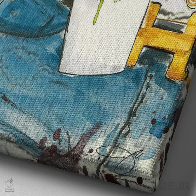 تابلو دکوراتیو ایمان به استارباکس اثر استودیو وان - نمای نزدیک بافت بوم