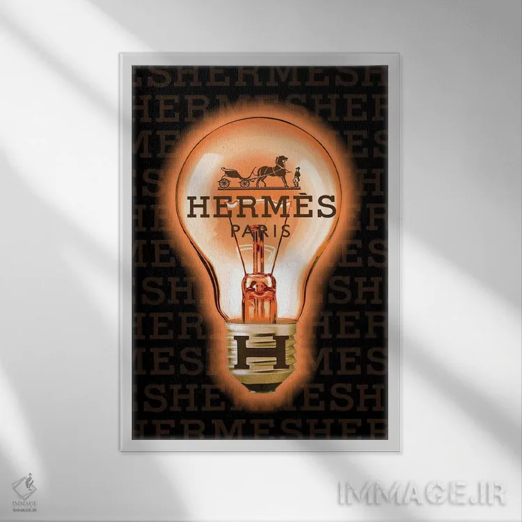 تابلو دکوراتیو هرمس ایده خوبی است اثر استودیو وان - نمای قابدار سفید