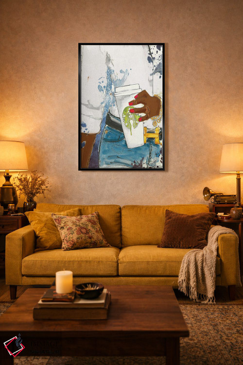 تابلو دکوراتیو ایمان به استارباکس اثر استودیو وان - D4B