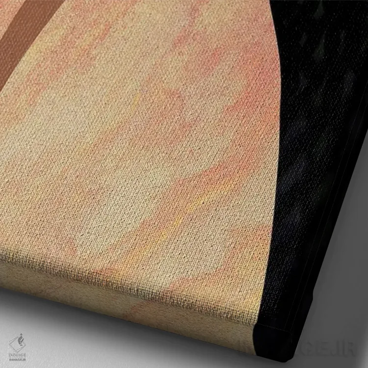 تابلو مدرن مهتاب اثر شرکت کاغذ ساگمون - نمای نزدیک بافت بوم