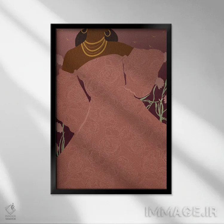 تابلو مدرن پاییز آرام اثر شرکت کاغذ ساگمون - نمای قابدار مشکی