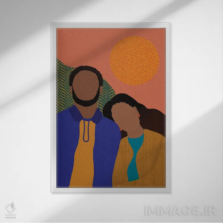 تابلو دکوراتیو تا ابد اثر شرکت کاغذ ساگمون - نمای قابدار سفید