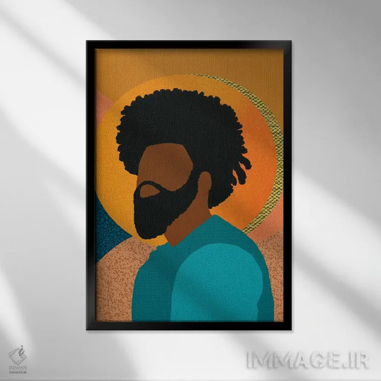 تابلو مدرن بااعتمادبه نفس اثر شرکت کاغذ ساگمون - نمای قابدار مشکی