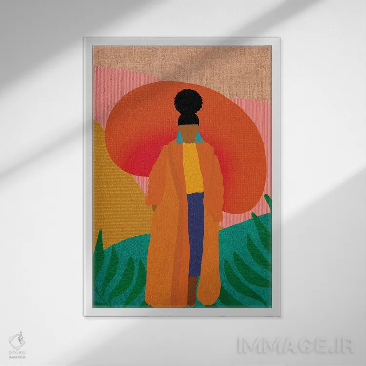 تابلو دکوراتیو سه گانگی در پاییز اثر شرکت کاغذ ساگمون - نمای قابدار سفید