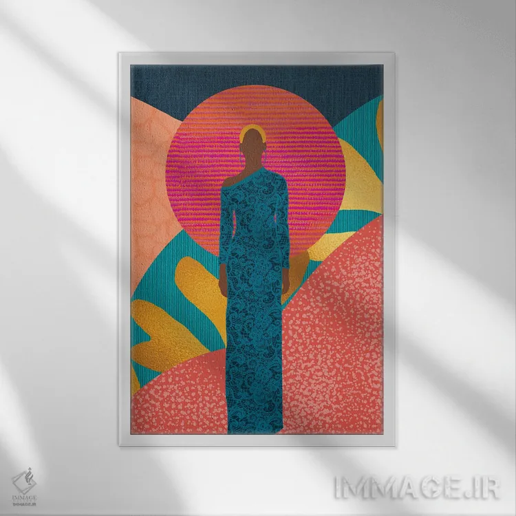 تابلو دکوراتیو دجا اثر شرکت کاغذ ساگمون - نمای قابدار سفید