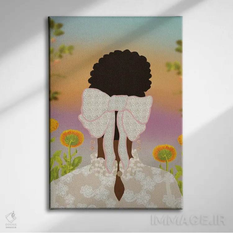 تابلو مدرن کیسی اثر شرکت کاغذ ساگمون - نمای روبهرو روی دیوار