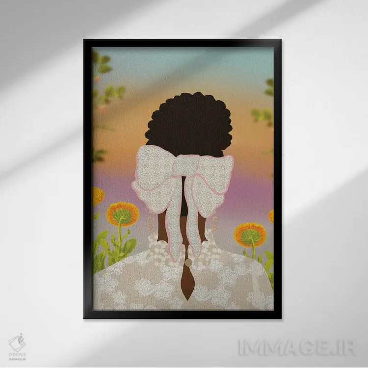 تابلو مدرن کیسی اثر شرکت کاغذ ساگمون - نمای قابدار مشکی