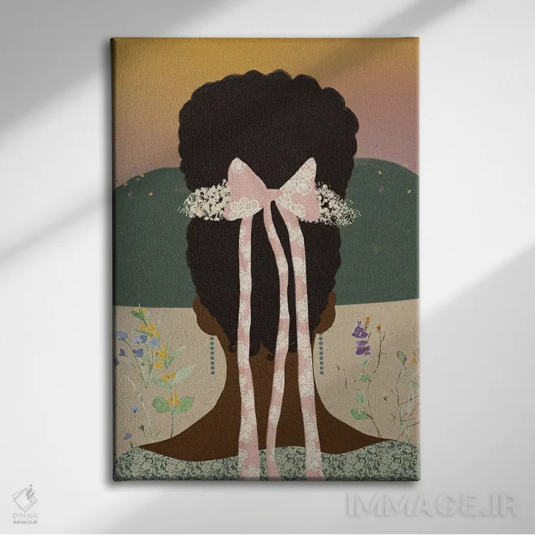 تابلو مدرن عنبر اثر شرکت کاغذ ساگمون - نمای روبهرو روی دیوار