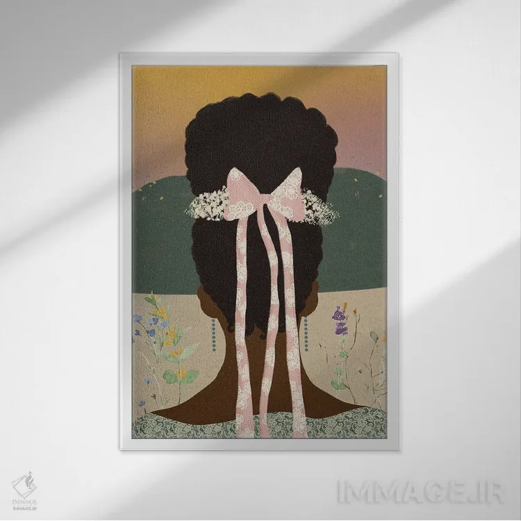 تابلو مدرن عنبر اثر شرکت کاغذ ساگمون - نمای قابدار سفید