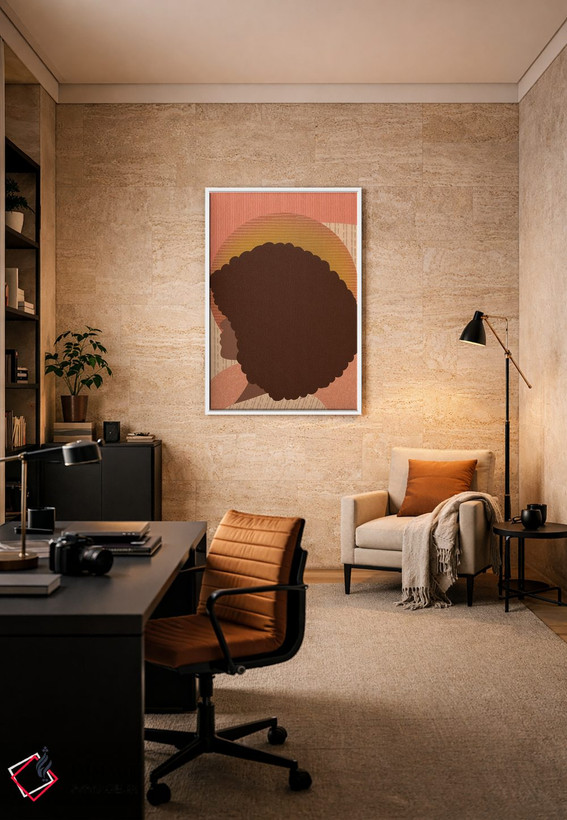 تابلو دکوراتیو نوزاد آفرو اثر شرکت کاغذ ساگمون - D6W