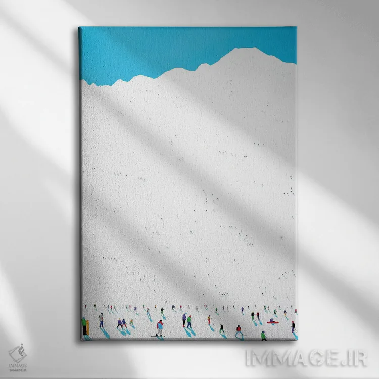 تابلو مینیمال سیاره یخ زده LX اثر استفانی هو - نمای روبهرو روی دیوار