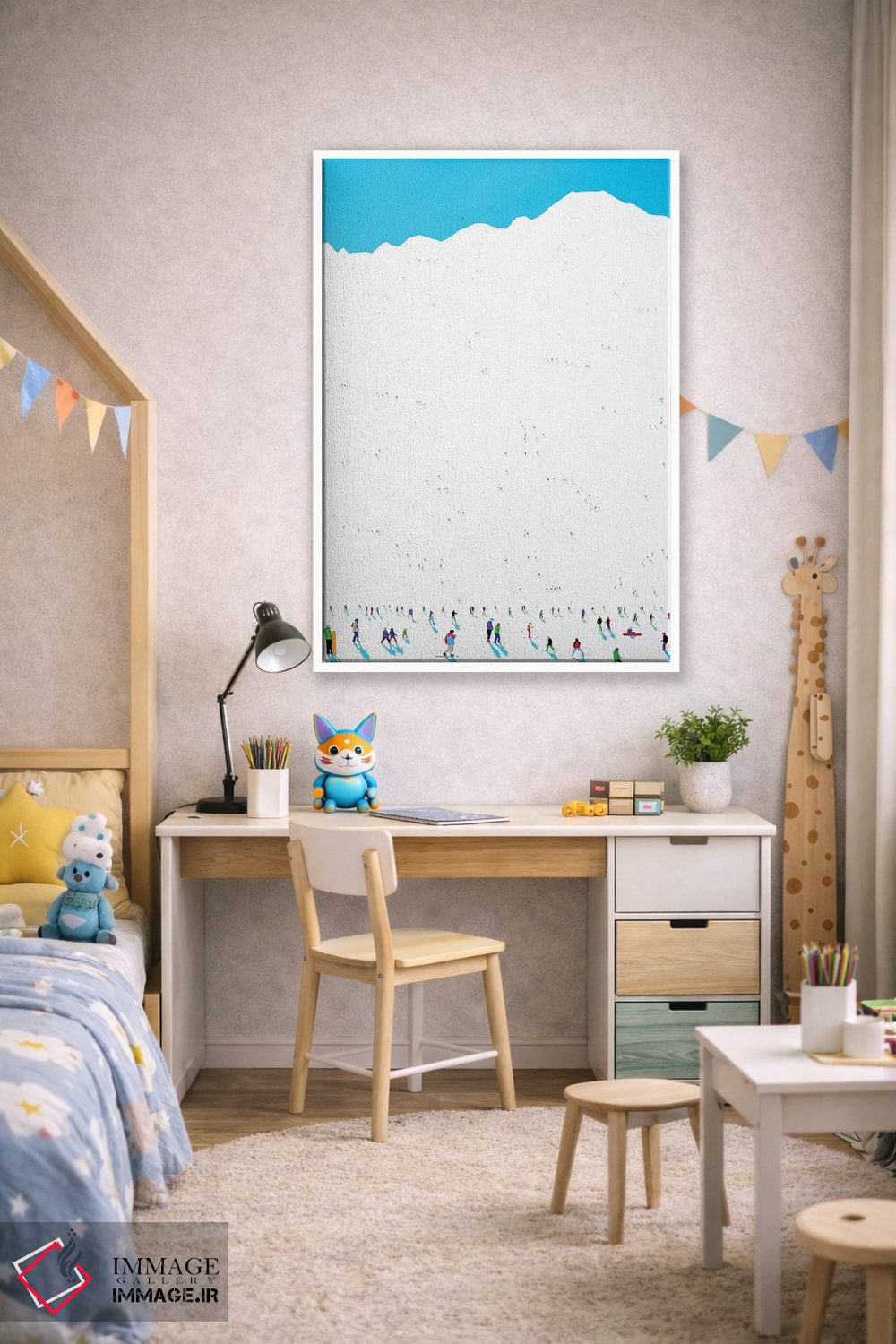 تابلو مینیمال سیاره یخ زده LX اثر استفانی هو - D1W