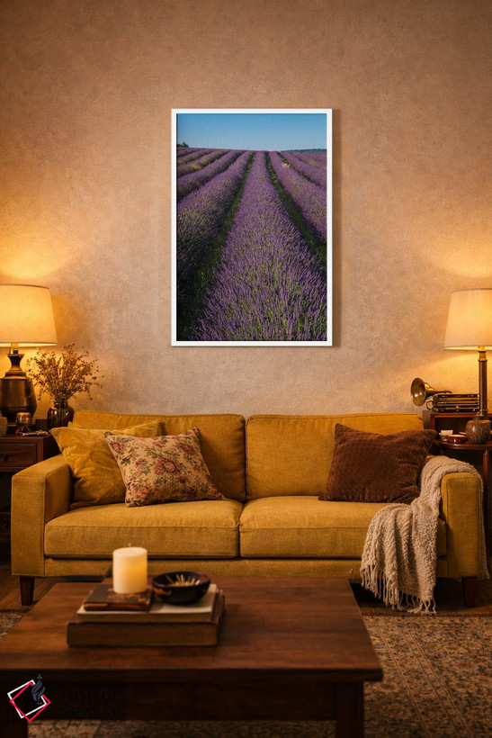 تابلو دکوراتیو In Bloom. Sault, Provence, France.,مزرعه ای از اسطوخودوس… اثر سرجیو پیتامیتز - D3W