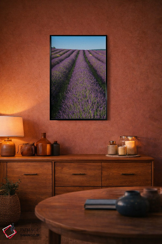 تابلو دکوراتیو In Bloom. Sault, Provence, France.,مزرعه ای از اسطوخودوس… اثر سرجیو پیتامیتز - D6B