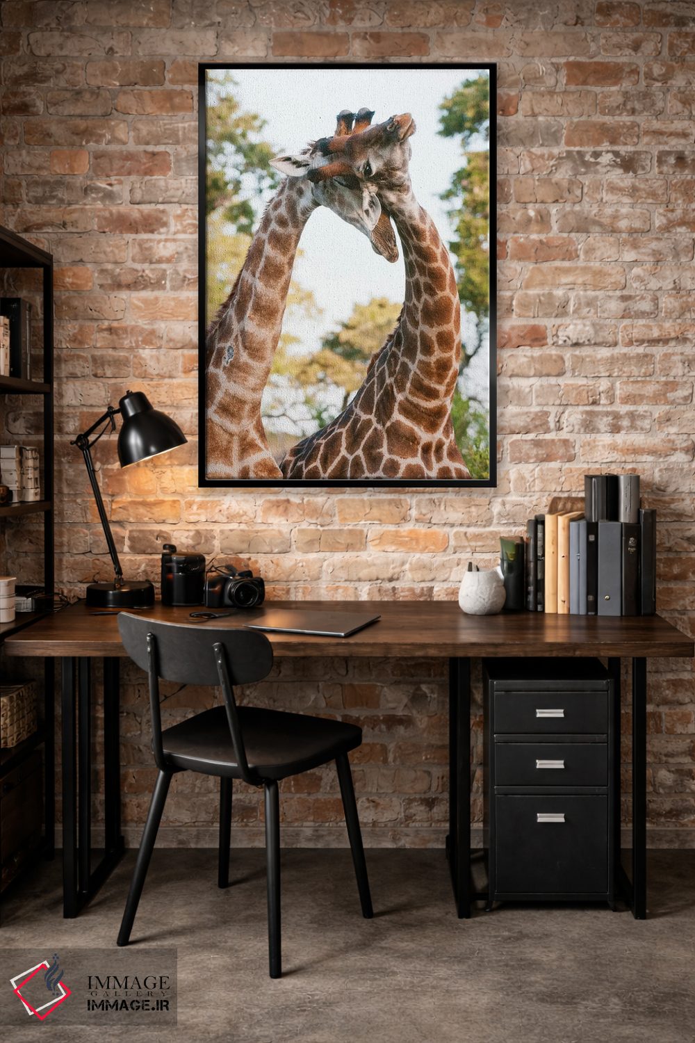 تابلو دکوراتیو Giraffa Camelopardalis, Sparring. Mala Mala Game Reserve… اثر سرجیو پیتامیتز - D5B