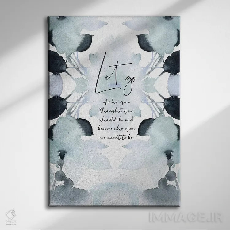تابلو انتزاعی رها کن ۳ اثر استفانی رایان - نمای روبهرو روی دیوار