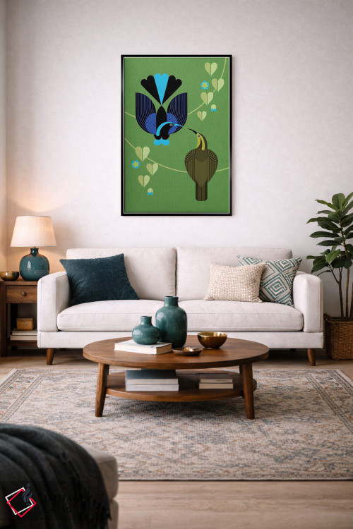 تابلو مدرن پرنده بهشتی شماره ۷ اثر اسکات پارتریج - D4B