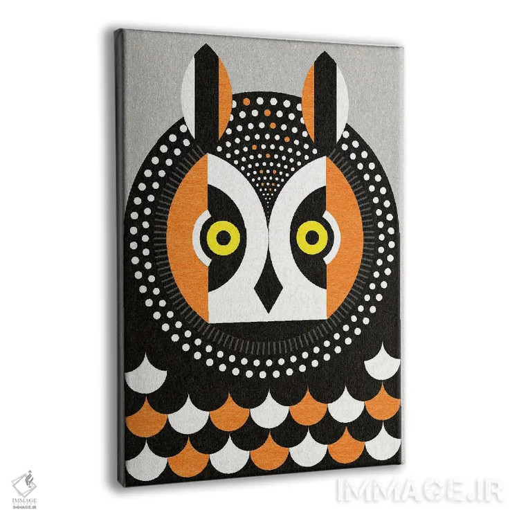 تابلو مدرن جغد گوش بلند اثر اسکات پارتریج - نمای پرسپکتیو محصول