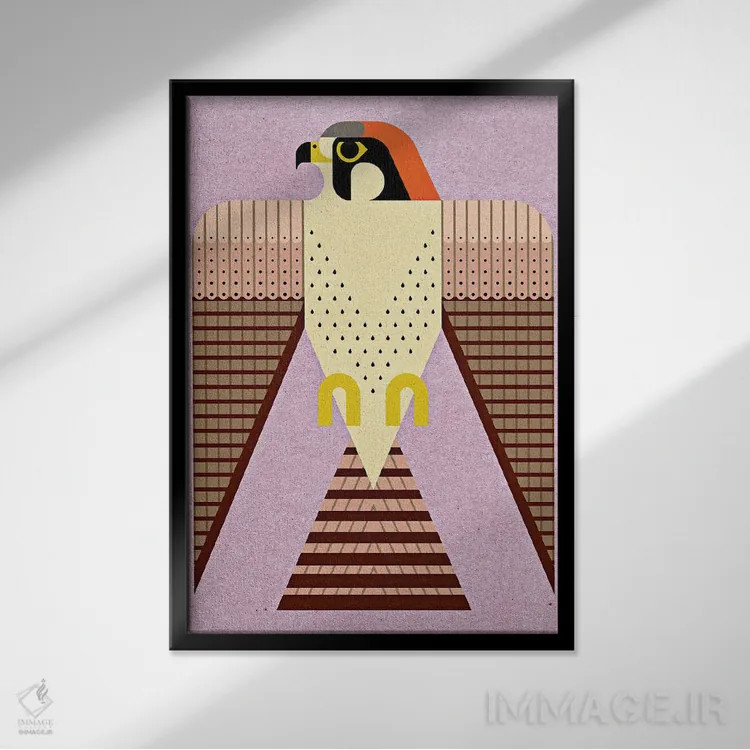 تابلو مدرن شاهین لنر اثر اسکات پارتریج - نمای قابدار مشکی