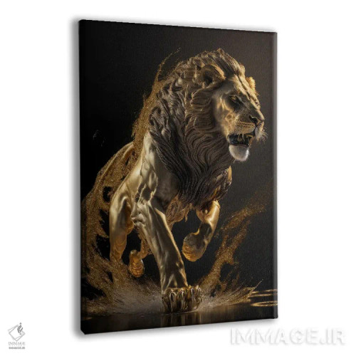 تابلو دکوراتیو Lion,برتری، شیر اثر اسپیس اسکیپز - نمای پرسپکتیو محصول