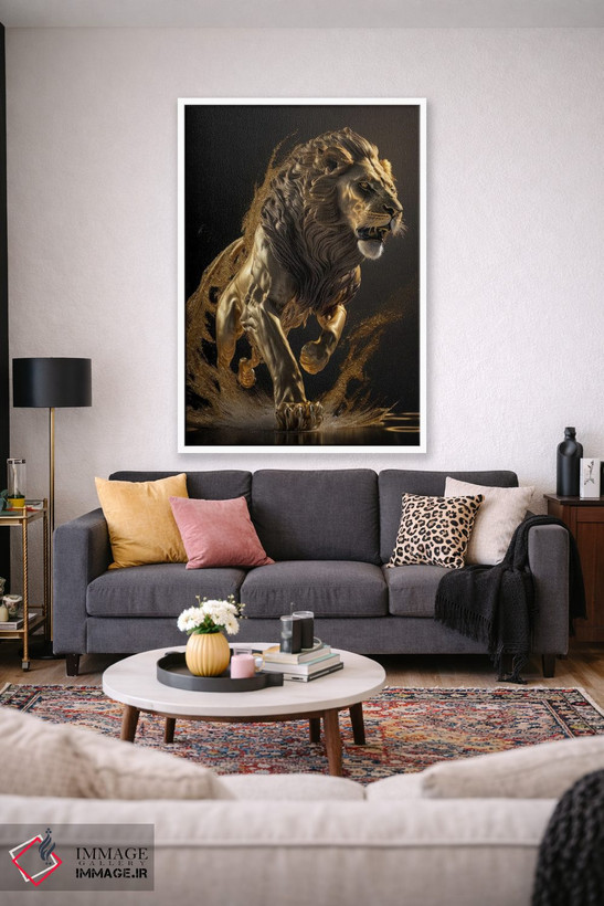 تابلو دکوراتیو Lion,برتری، شیر اثر اسپیس اسکیپز - D1W