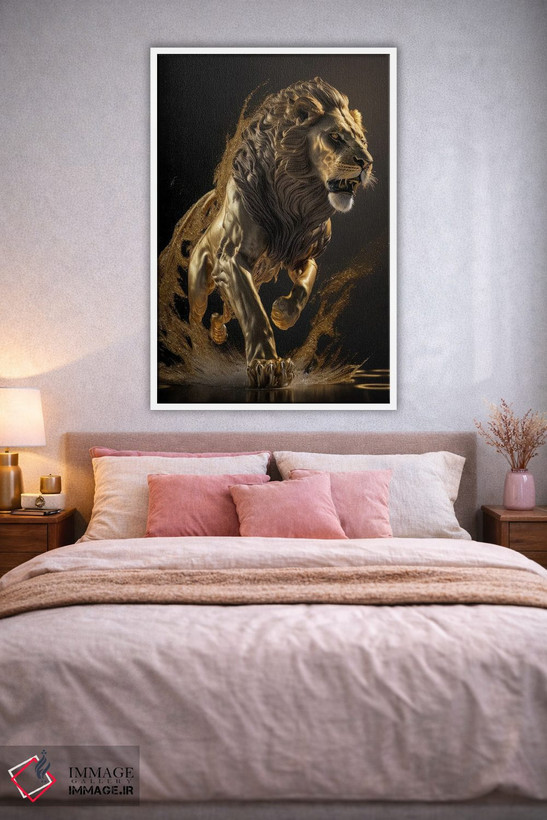تابلو دکوراتیو Lion,برتری، شیر اثر اسپیس اسکیپز - D2W