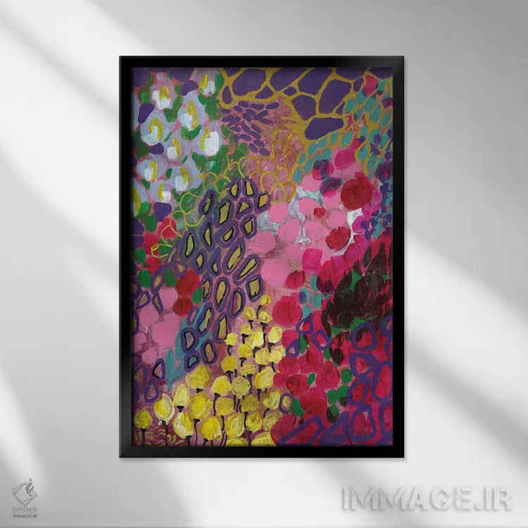تابلو انتزاعی انتزاعی دو اثر ساشا رابینسون - نمای قابدار مشکی