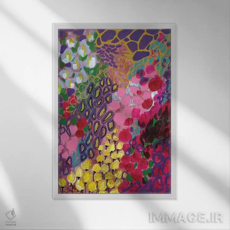 تابلو انتزاعی انتزاعی دو اثر ساشا رابینسون - نمای قابدار سفید