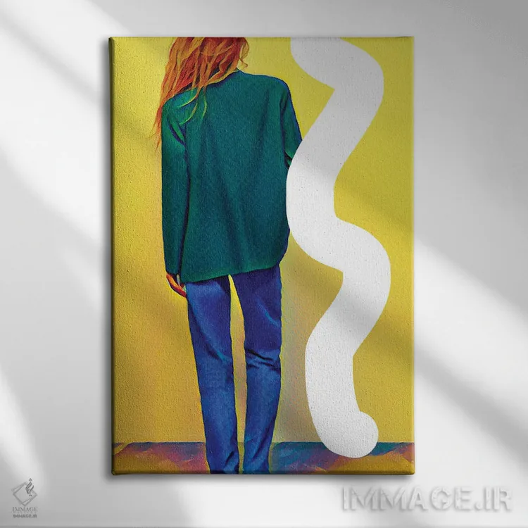 تابلو دکوراتیو با احتیاط قدم برداشتن اثر ساشا رابینسون - نمای روبهرو روی دیوار
