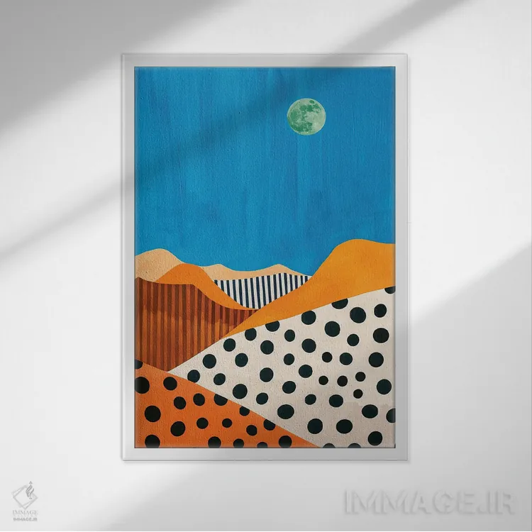 تابلو مدرن بیابان اثر ساشا رابینسون - نمای قابدار سفید
