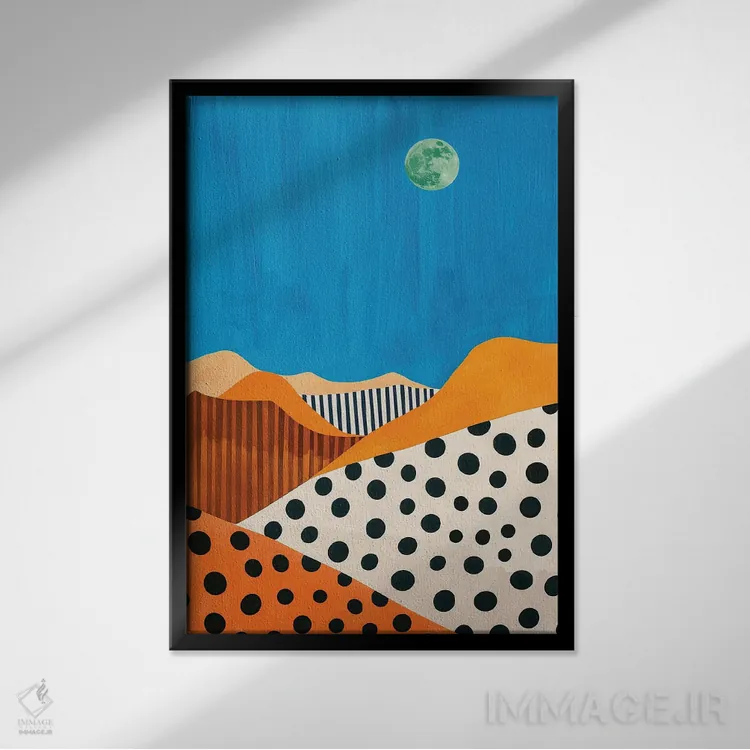 تابلو مدرن بیابان اثر ساشا رابینسون - نمای قابدار مشکی