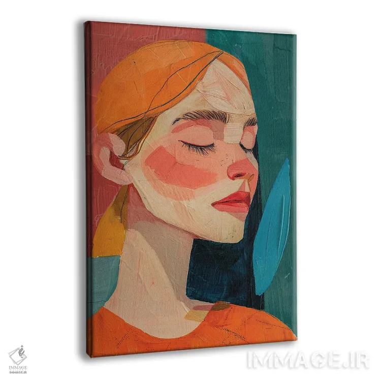 تابلو دکوراتیو پرتره زن احساسی اثر ساشا رابینسون - نمای پرسپکتیو محصول
