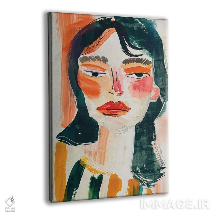 تابلو دکوراتیو پرتره زن با آبرنگ اثر ساشا رابینسون - نمای پرسپکتیو محصول