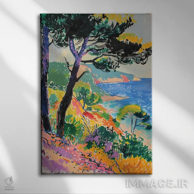 تابلو دکوراتیو منظره دریایی اثر ساشا رابینسون - نمای روبهرو روی دیوار